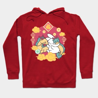 Dragon Year Delight: Loppi Tokki's Playful Celebration in the Year of the Dragon! Hoodie